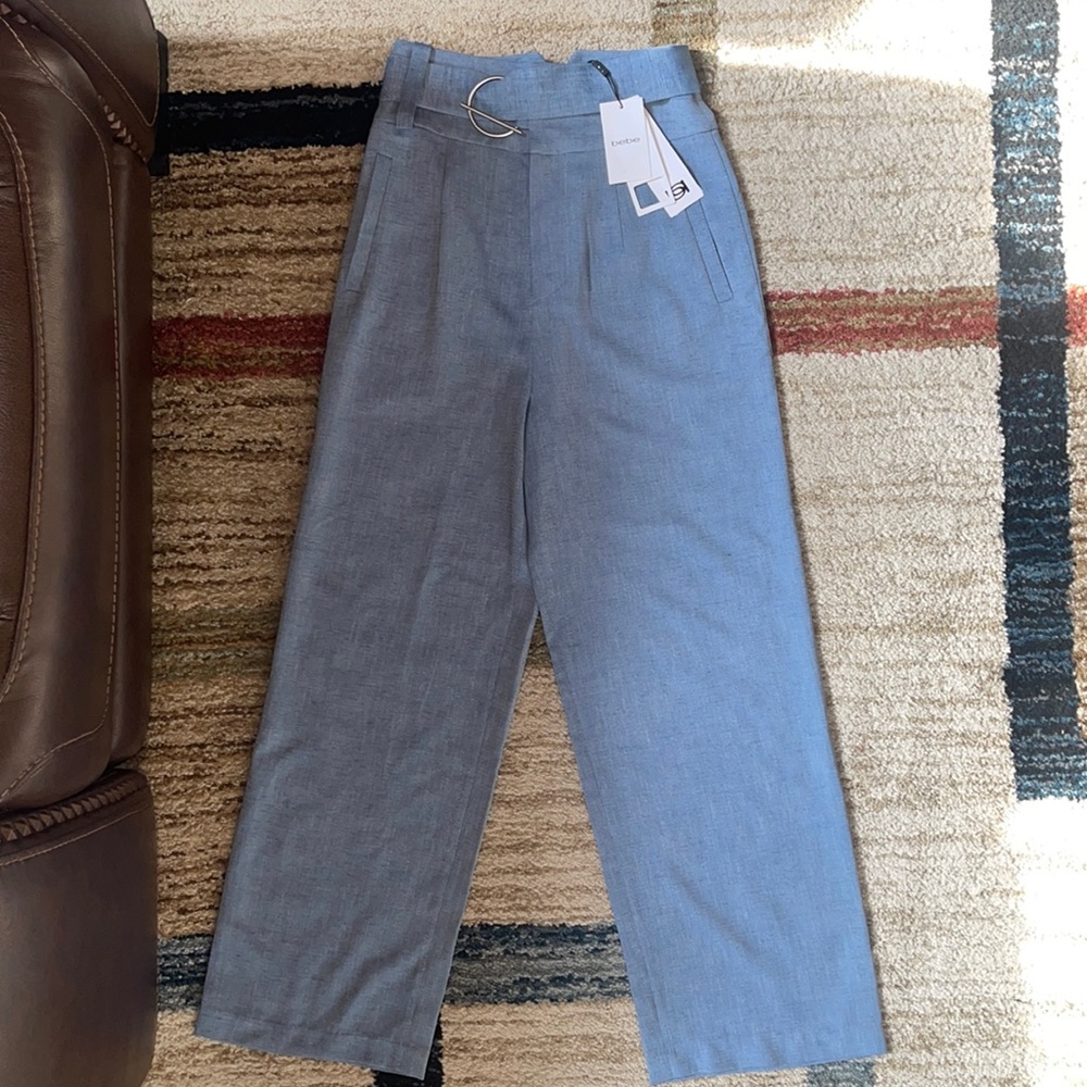 Bebe Belted Wide Leg Trousers